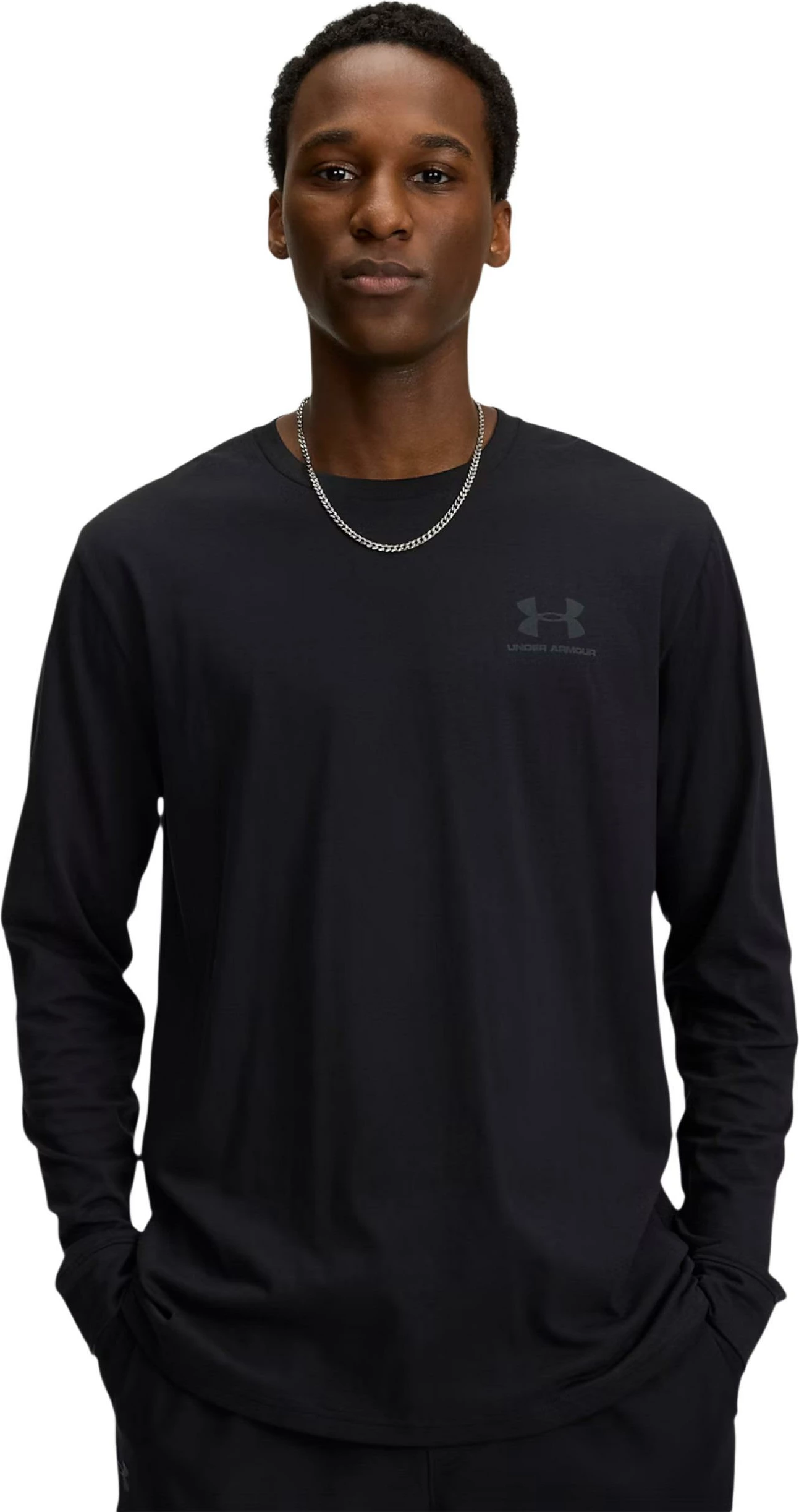 Maicë me mëngë të gjata Under Armour UA Sportstyle Left Chest LS 77-1329585 për meshkuj, e zezë