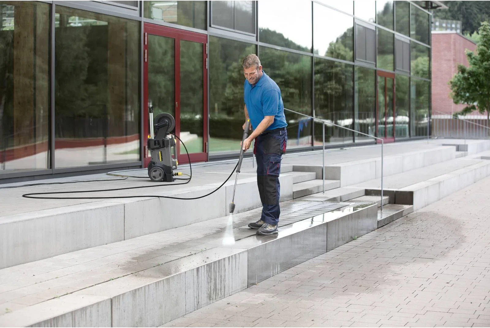 Pastrues me presion të lartë me ujë të ftohtë, Karcher HD 5/15 C Plus (1.520-931.0), 150 bar, 500 l/h, 2800 W, zorrë 10 m, antracit