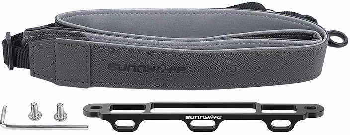 Mbajtës me litar Sunnylife për kontrollues DJI RC MM3-GS389, alumini + lëkurë PU, gri