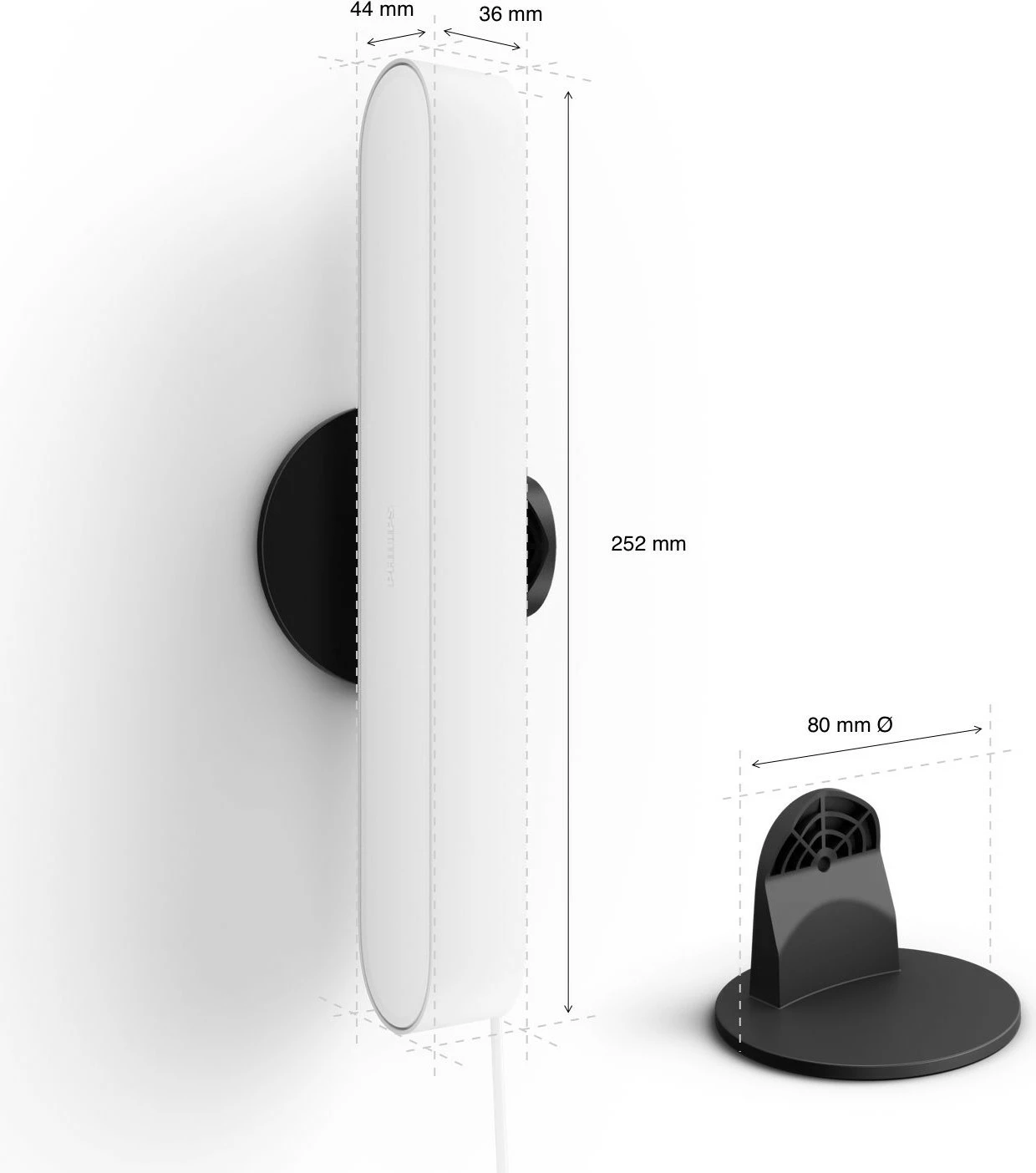 Dritë e zgjuar Philips Hue Play, dy pako, LED, Bluetooth, e bardhë