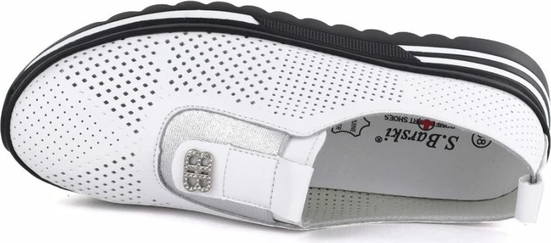 Këpucë platforme për femra S.Barski 7092, të bardha