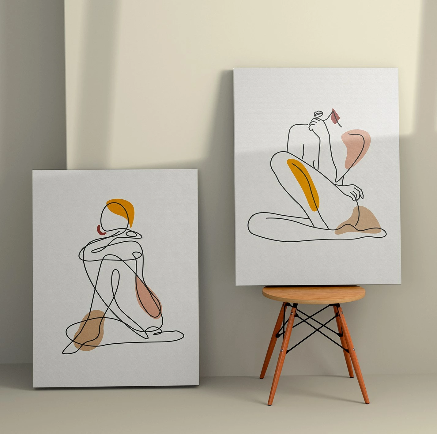 Pikturë dekorative në kanavacë (2 copë), Wallity, 2KNV4289, 50x70cm