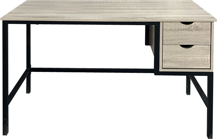 Tavolinë pune Ramen, ngjyrë sonoma, këmbë metalike të zeza, 120x48x76cm