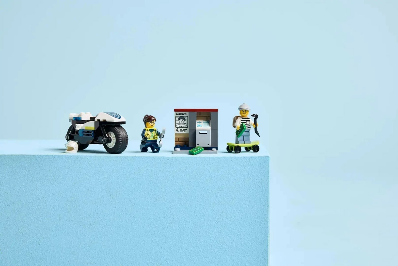 Set LEGO CITY 60455 Ndjekje me motor të policisë, 65 pjesë