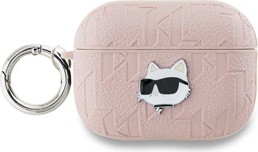 Mbështjellës Karl Lagerfeld Monogram Choupette Head për AirPods Pro 2, rozë