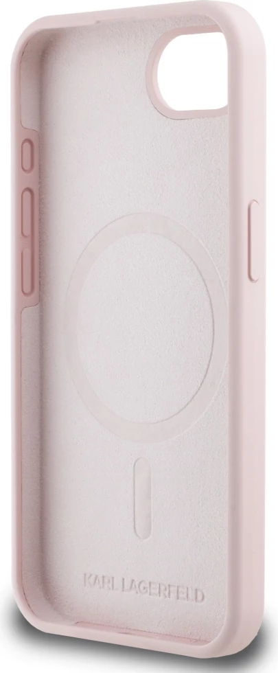 Mbështjellës Karl Lagerfeld Silicone Karl&Choupette Heads MagSafe për iPhone 16e, Rozë