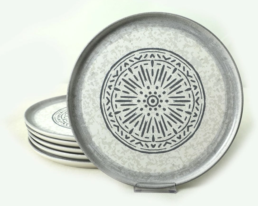 Set pjatash shërbimi (6 copë), Hermia Concept, ngjyrë e bardhë mat, 28cm