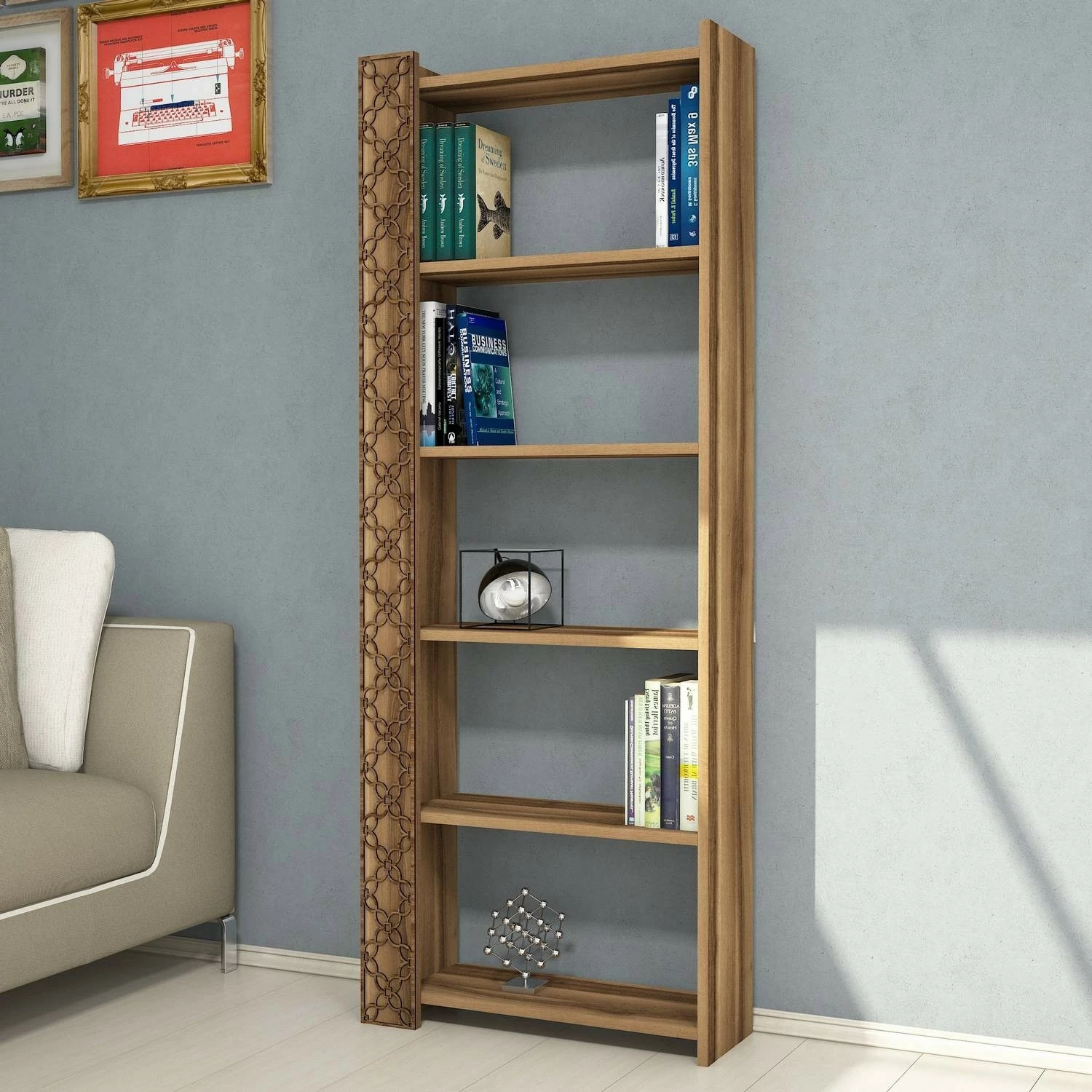 Raft librash Hanah Home, City, ngjyrë arre
