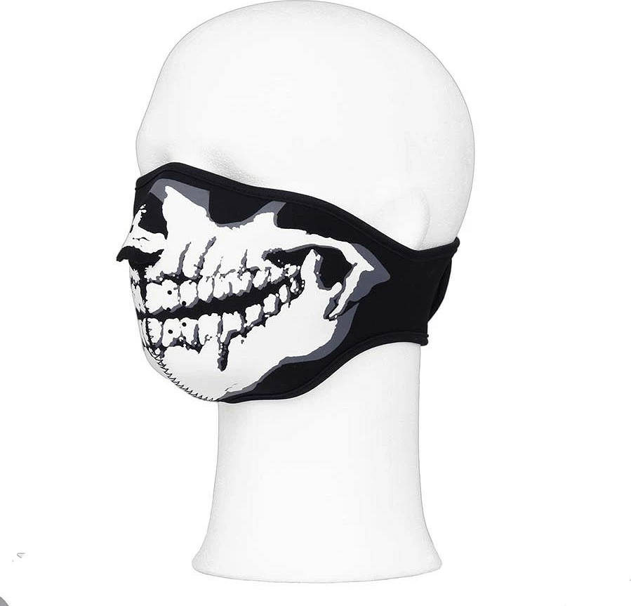 Maskë 101 INC Biker mash half face white mouth