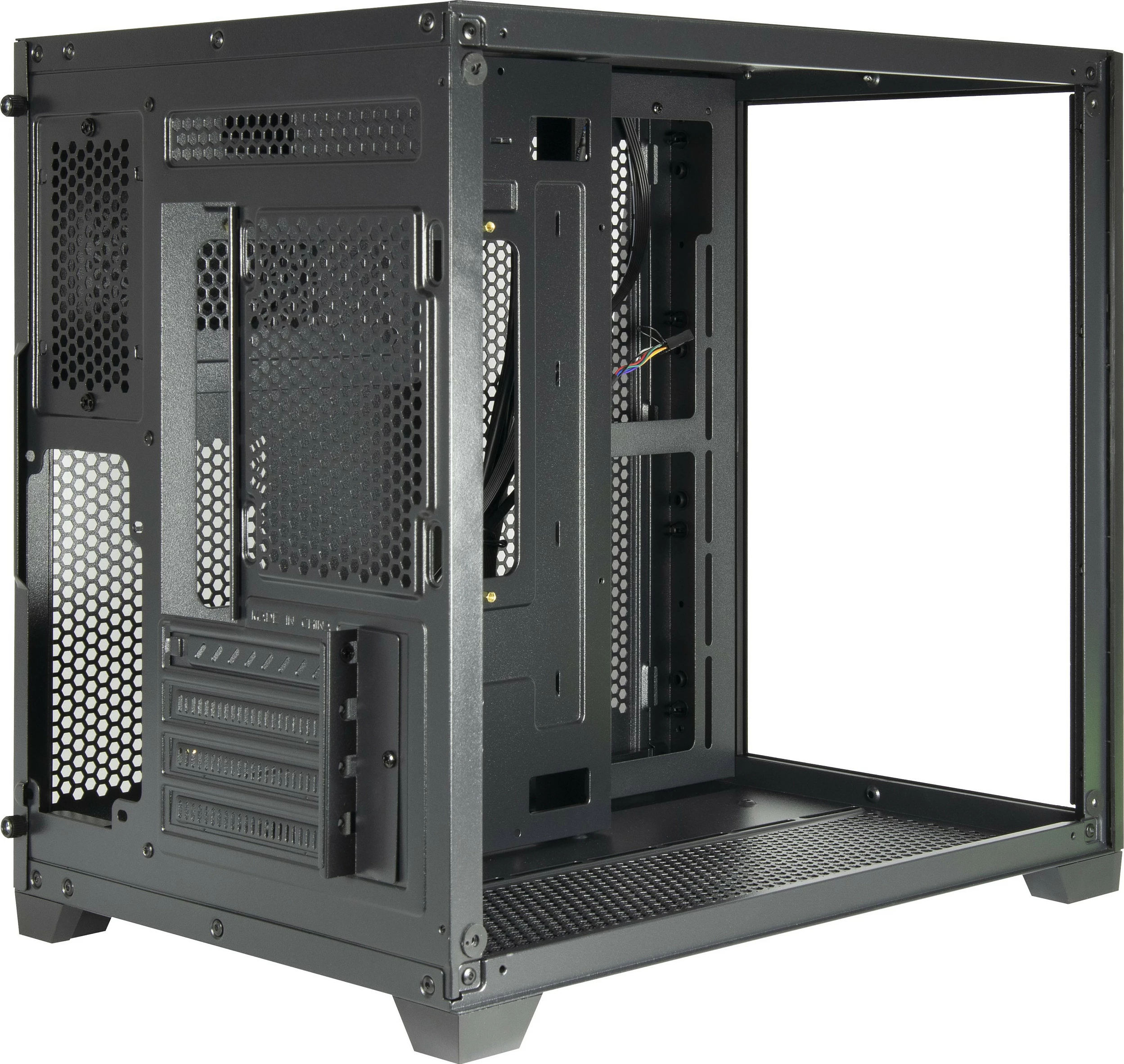 Kasë Inter-Tech C-501 Aspect, Midi Tower, micro ATX/Mini-ITX, xham i temperuar, e zezë