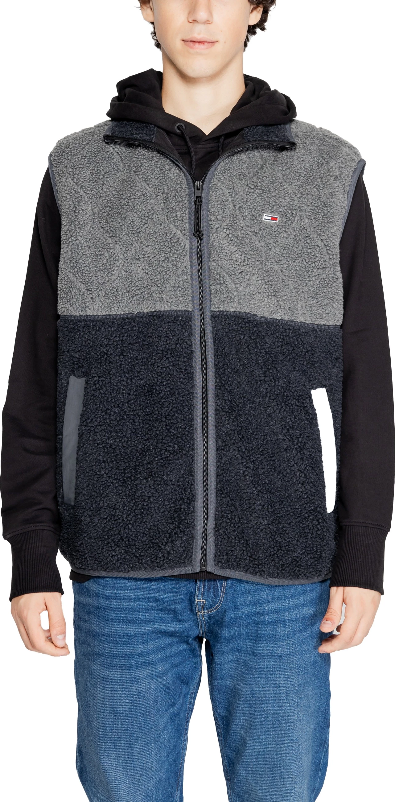 Jelek për meshkuj Tommy Hilfiger Jeans TJM TEDDY ESSENTIAL DM0DM19628, i zi