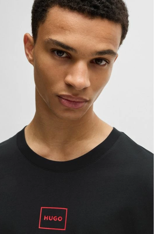 Maicë meshkuj Hugo Loungewear Laze NERO, e zezë
