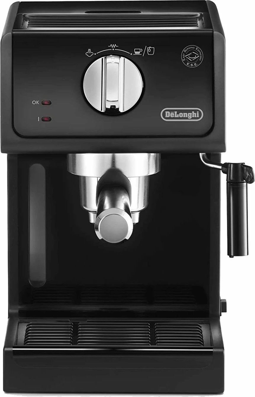 Makinë kafeje manuale, DeLonghi ECP31.21, pompë 15 bar, rezervuar 1 L, e zezë