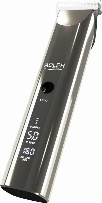 Makinë qethëse Adler AD 2834, 3-12 mm, LCD, bateri 2000 mAh, argjend, set me 4 krehra