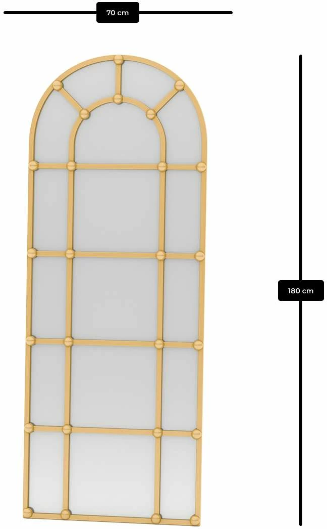 Pasqyrë Cheval, ngjyrë ari, Skye Decor, 70x180cm