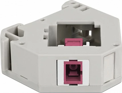 Adapter DIN rail DeLOCK Keystone SC Simplex femër-femër, gri/vjollcë/bardhë