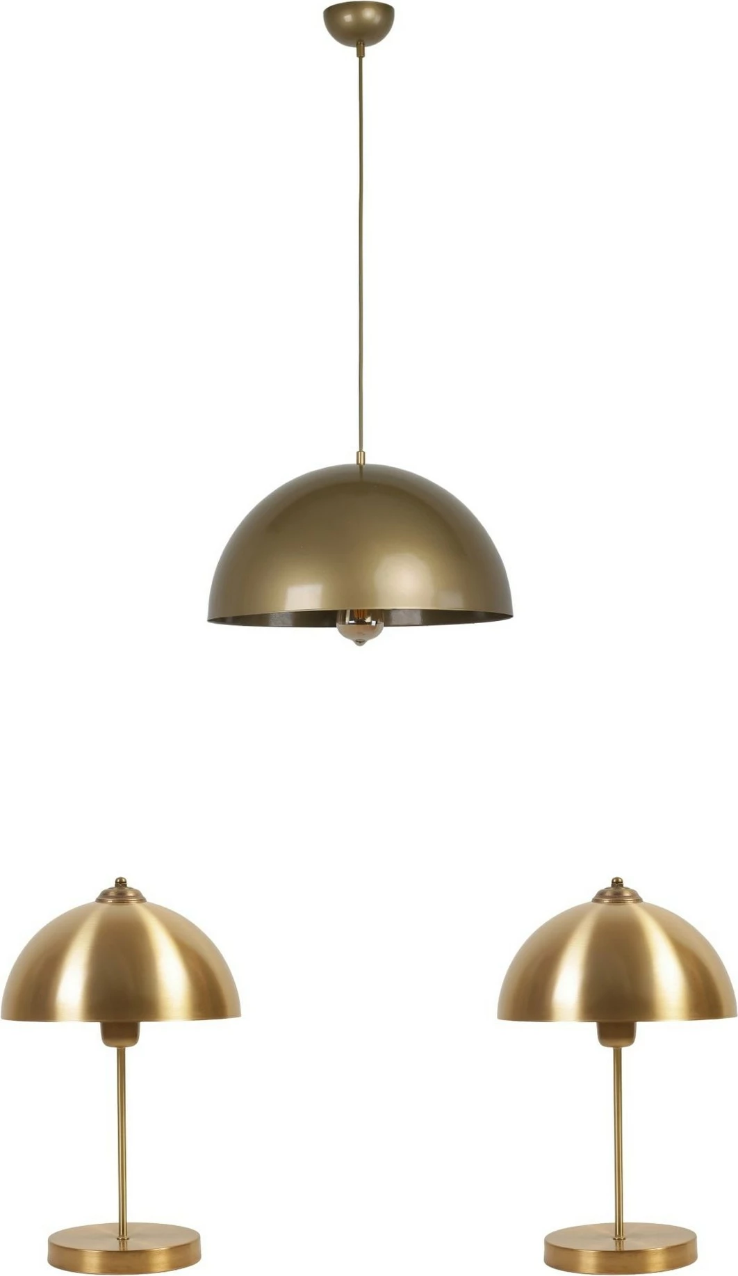 Set llambë tavani dhe llamba tavoline Opviq, ngjyrë ari, 8871-1