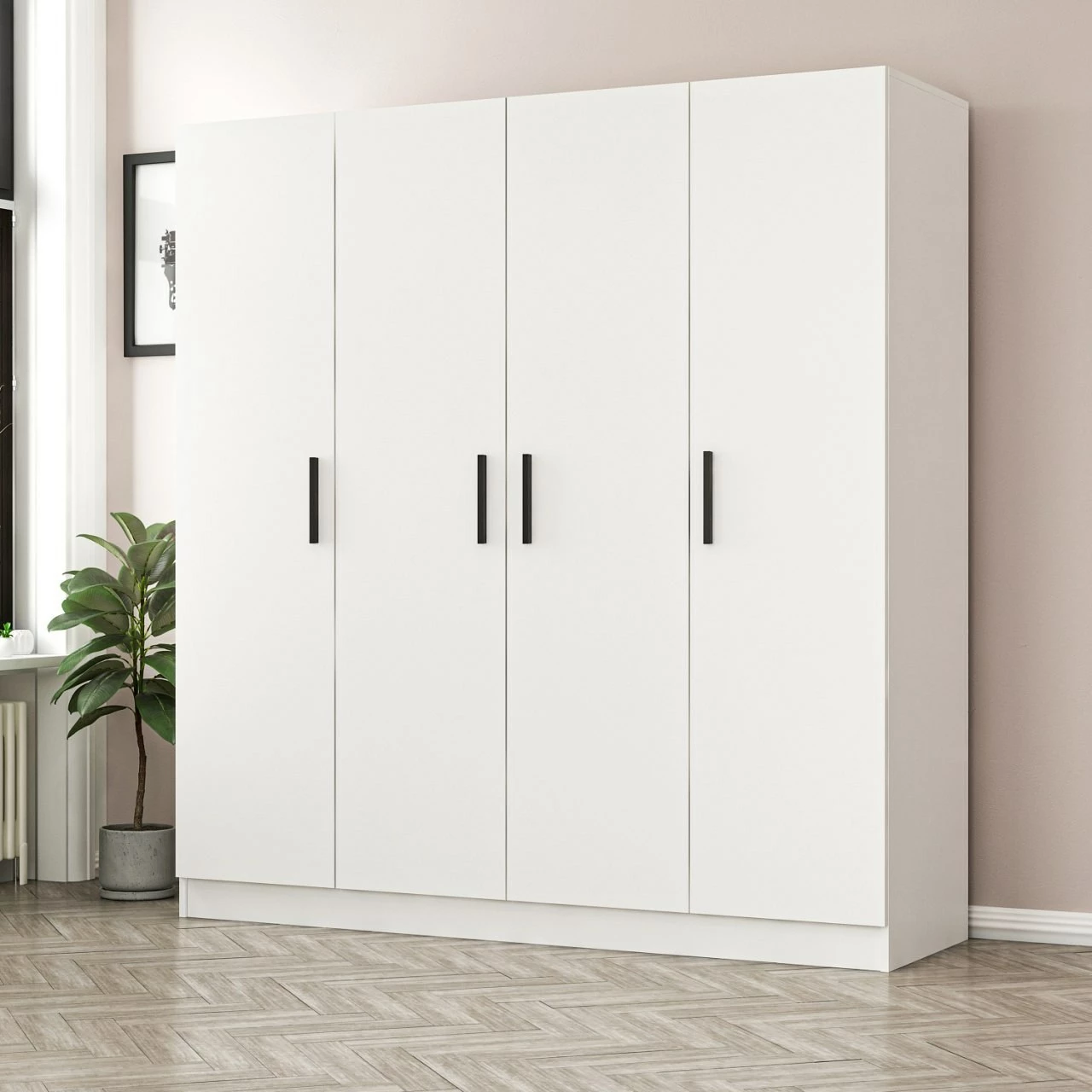 Dollap Skye Decor, i bardhë, 180x210x52cm, 3804