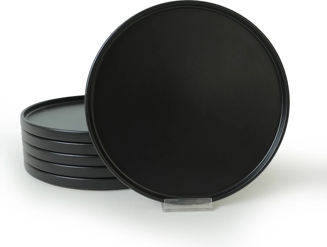 Set pjatash shërbimi (6 copë), Hermia Concept, ST038006F956A000000MAS3T00, ngjyrë e zezë mat