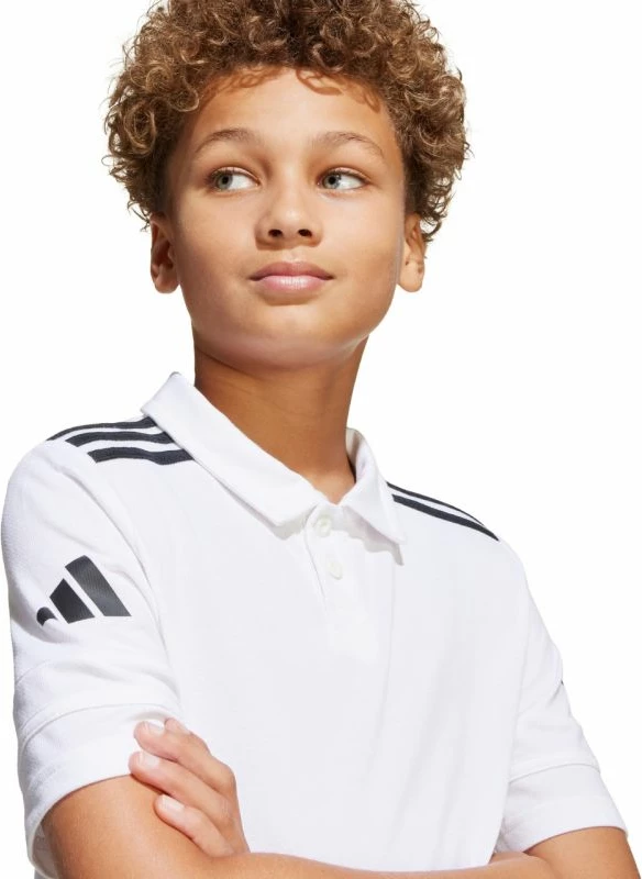 Maicë polo për fëmijë adidas, e bardhë