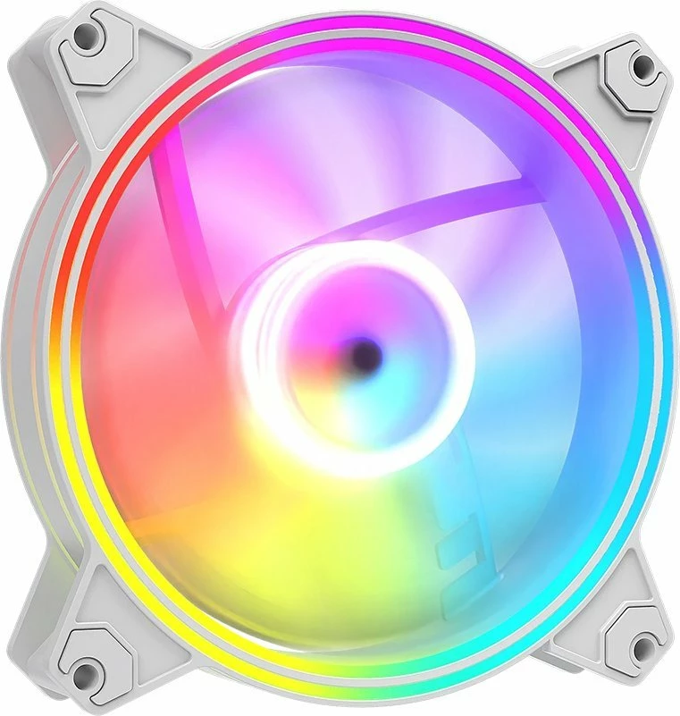 Ventilator kasë PC Modecom Volcano Apex 120 ARGB (FAN-APEX-120S-ARGB-200) 120mm PWM 4-pin, i bardhë, 1 copë