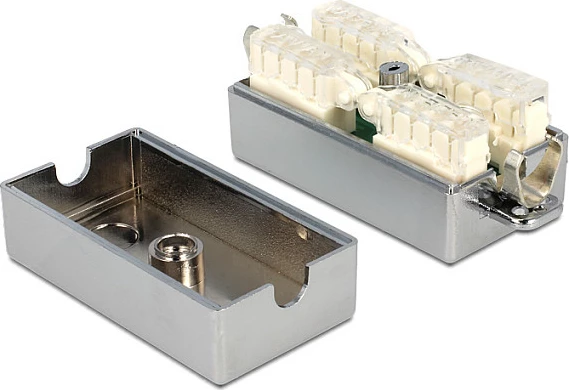 Bashkues kabllo rrjeti DeLOCK 86243, inline coupler LSA, argjend