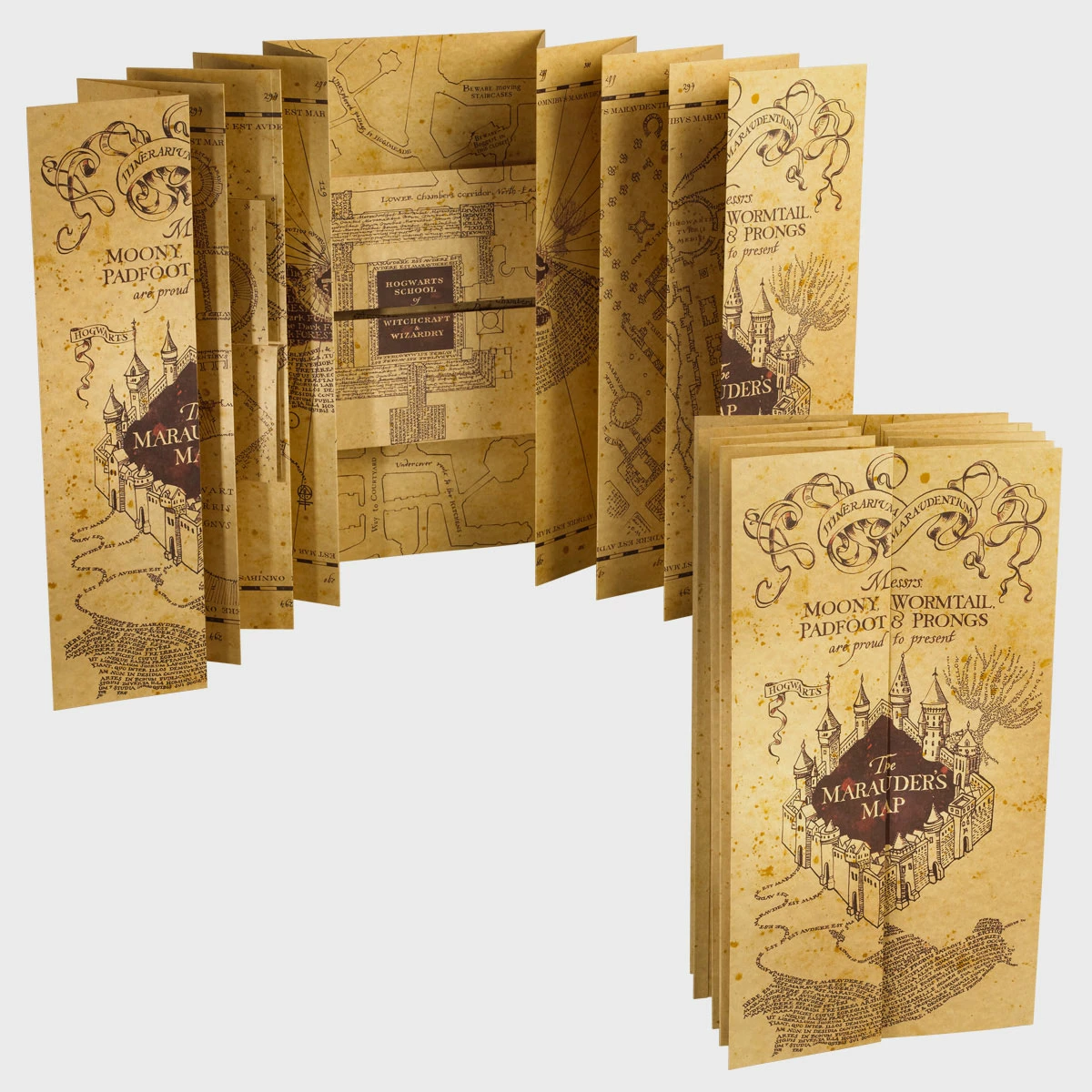 Replikë harte e palosshme NOBLE COLLECTION Harry Potter Marauder's Map 39.5 x 183 cm