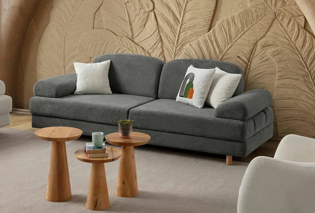Divan-krevat treshe, ngjyrë antracit, Atelier del Sofa, Aries