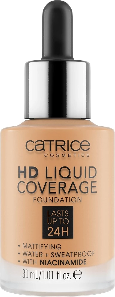 Fondatinë për femra Catrice HD Liquid Coverage Foundation 24H Mattifying 034 Medium Beige, 30ml