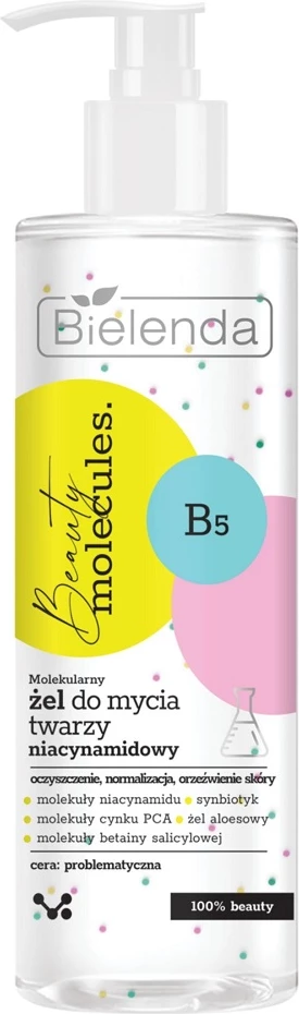 Xhel pastrues për fytyrë Bielenda Beauty Molecules Molecular Niacinamide për femra, 195g