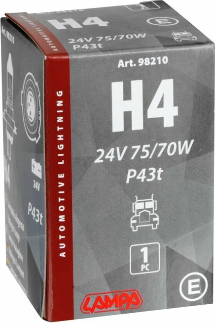 Lampa H4 24v P43t Kuti