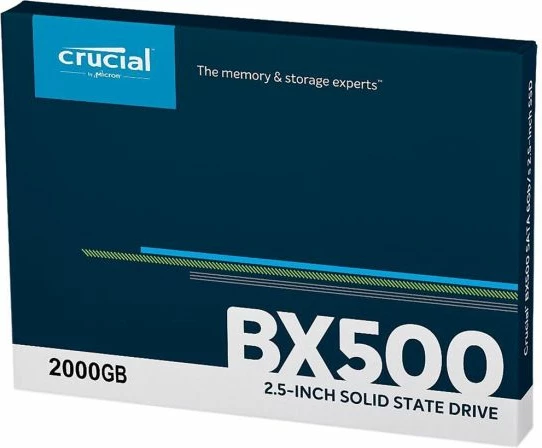 SSD Crucial BX500 CT2000BX500SSD1 2TB SATA 2.5\" 3D NAND, e zezë