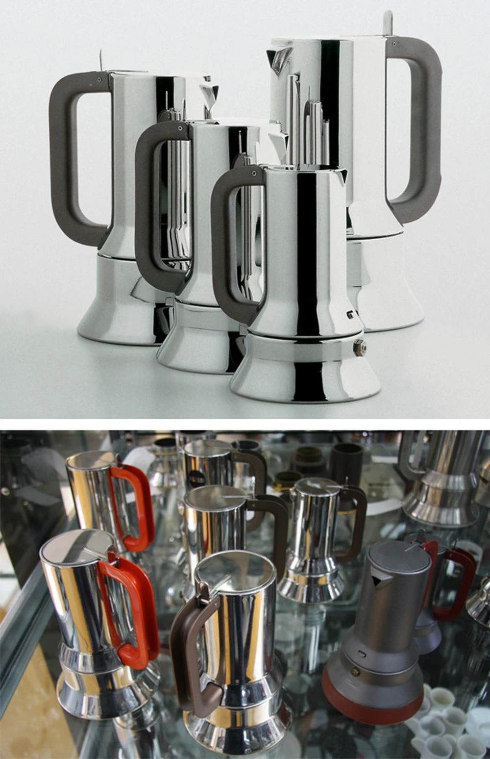 Kafetierë moka Alessi 9090/1 1 filxhan për induksion, argjendtë