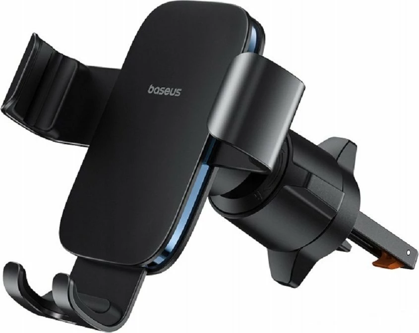 Mbajtëse telefoni për veturë Baseus Metal Age 3, gravity, për grilë ventilimi, 4.7–6.7\", 360°, e zezë