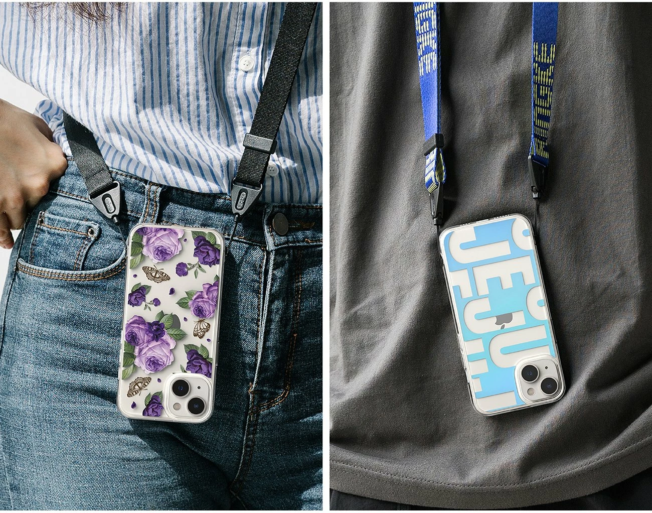 Mbështjellës Ringke Fusion Design për iPhone 14 Plus, FD637E29, transparent, vjollcë