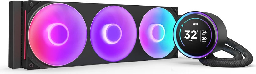 Ftohës uji AIO NZXT Kraken Elite V2 360 RGB RL-KR36E-B2, me LCD Display, i zi
