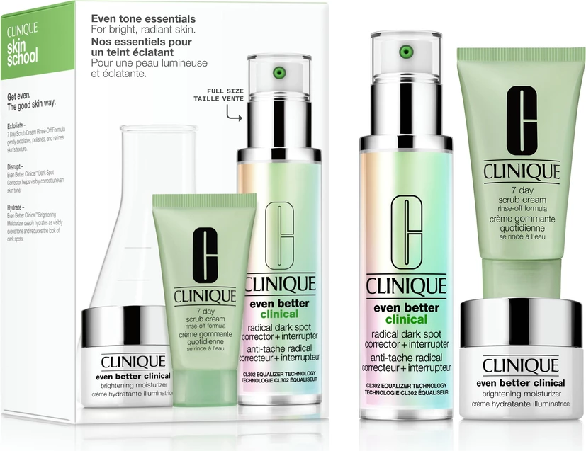 Set për kujdesin e lëkurës Clinique Even Tone Essentials për femra, 3 copë