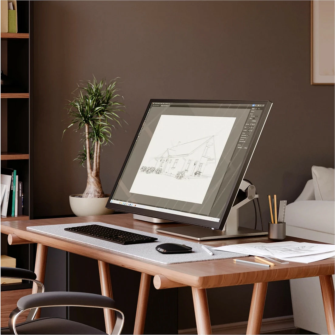 Monitor touch ALOGIC 32C4KPDTF, 32", 4K UHD, USB-C 65W, webcam, argjendtë