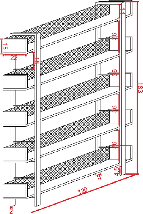 Raft librash Musha, metal i zi, ngjyrë lisi, 120x22x185cm