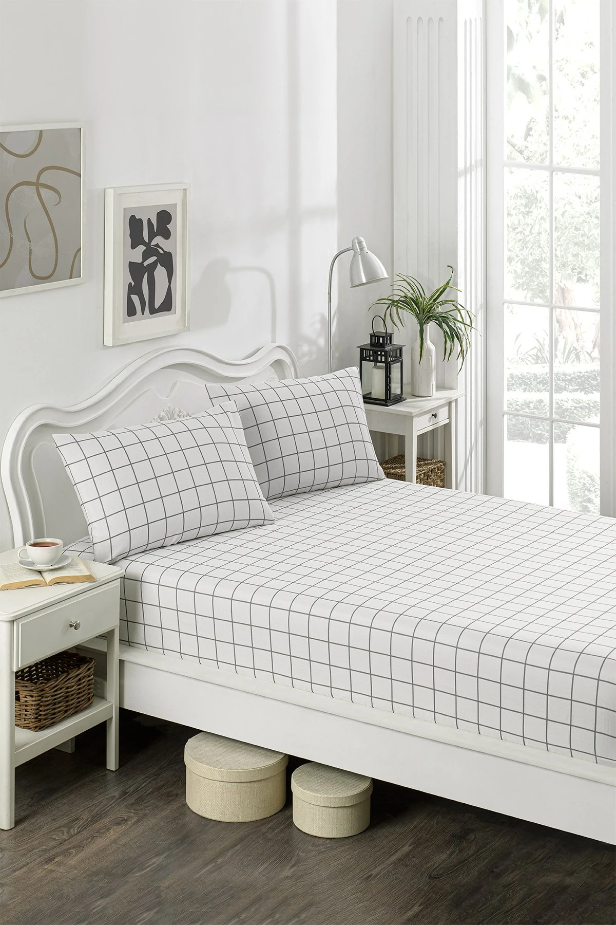 Set çarçafësh dopio L'essentiel, Artus, gri