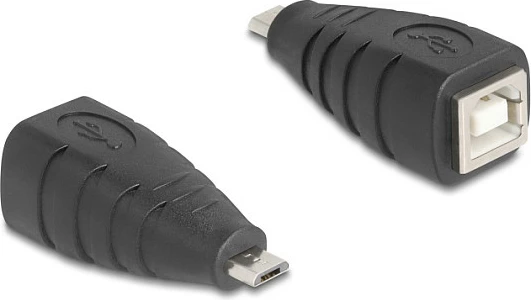 Adapter USB DeLOCK 67201, Micro-USB (Micro-B) mashkull në USB Type-B femër, i zi