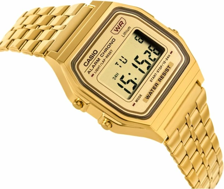 Orë dore digjitale CASIO Vintage A158WETG-9AEF, e artë, me kuti