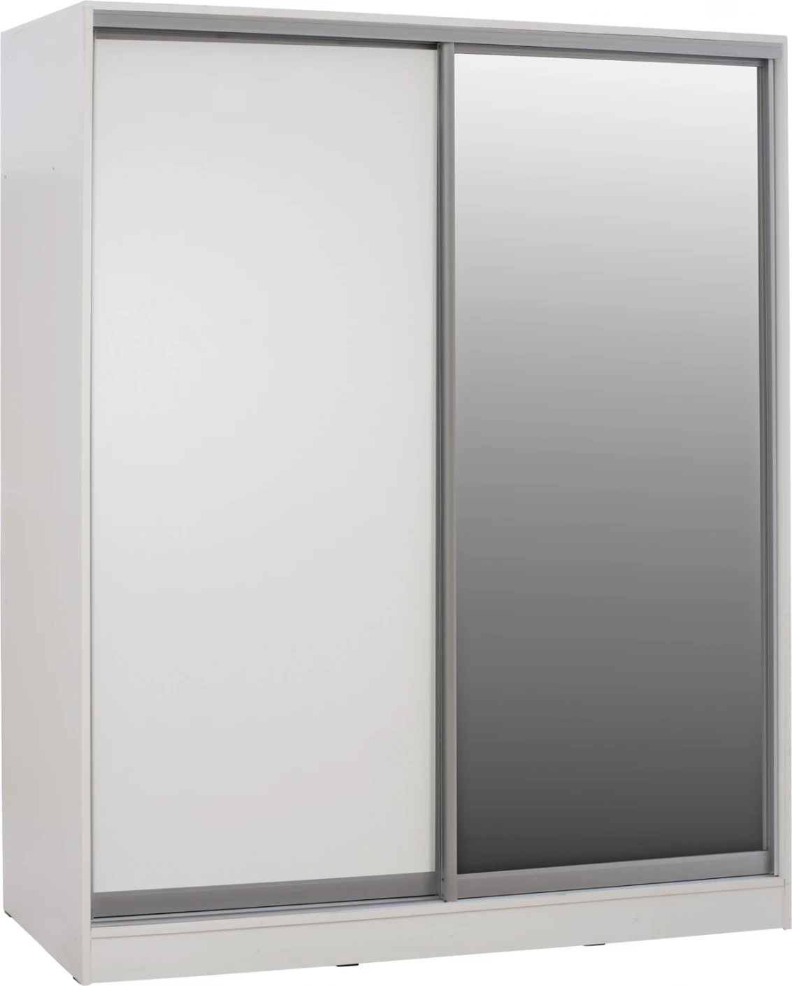 Dollap melamine i bardhë me pasqyrë, FH2437.03, 180x60x210 cm