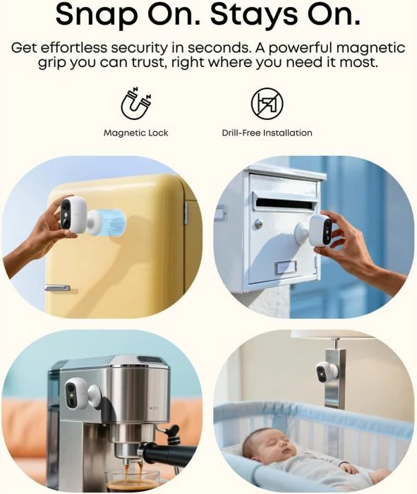 Kamerë sigurie ANKER eufy Security eufyCam C35 (T8110421) 1080p, pa tela, bateri 6500 mAh, microSD deri 256GB, IP67, e bardhë (kamerë shtesë)