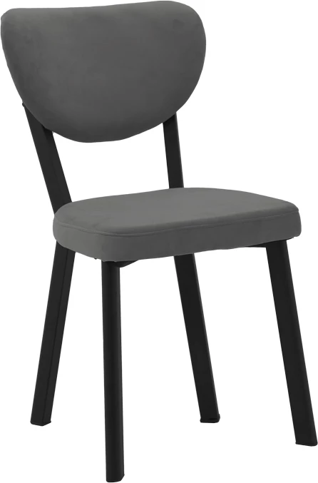 Karrige Joley kadife e zezë e errët-metal i zi 45x39x86.5cm