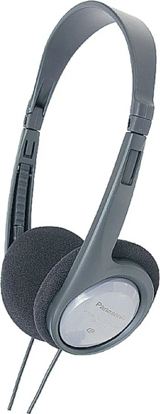 Kufje Panasonic RP-HT090, me kabllo 5 m, 3.5 mm + adapter 6.3 mm, on-ear, të zeza/gri