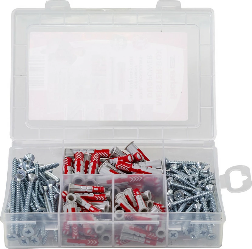 Set dübel Fischer MEISTER-BOX DUOPOWER, 6x30/8x40, me vida, gri