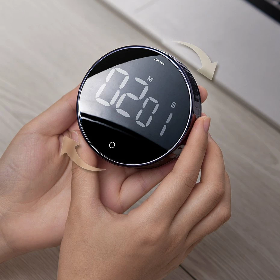 Timer elektronik Baseus Heyo ACDJS-01, me ekran digjital, i zi