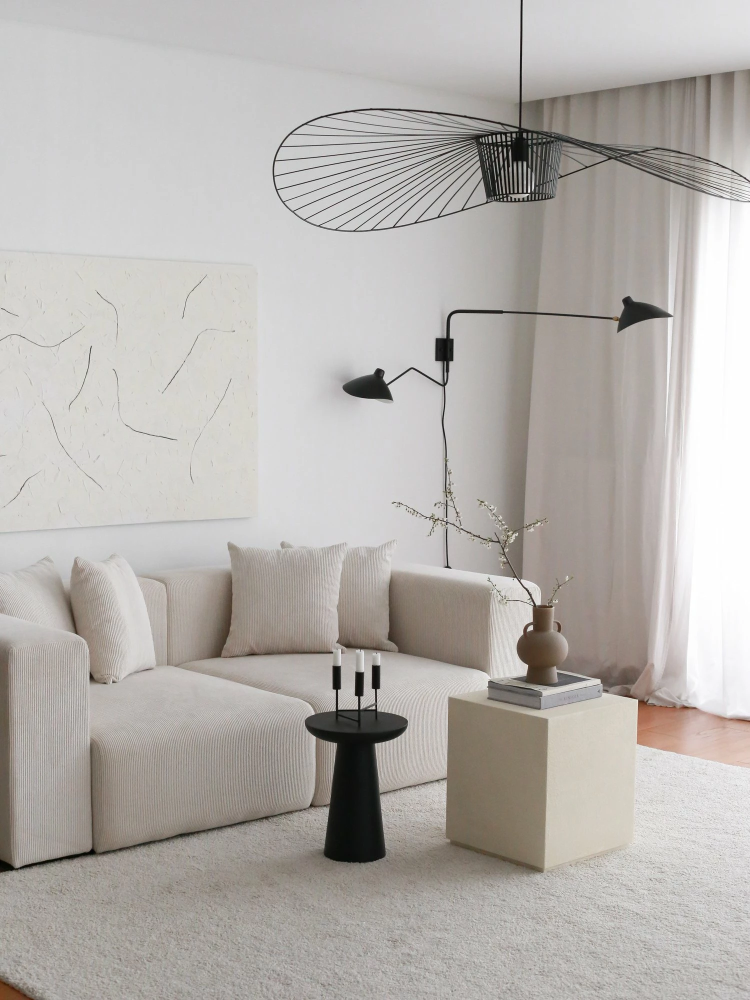 Divan treshe Atelier del Sofa, Yolo, i bardhë