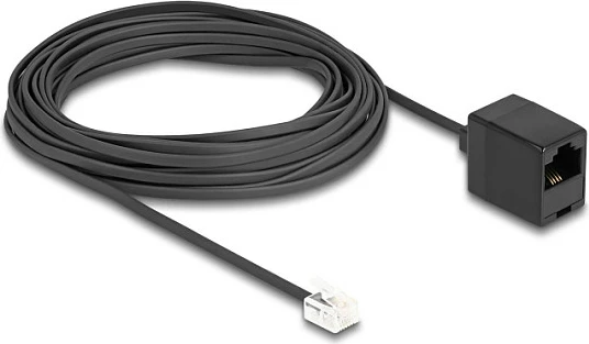 Kabllo telefoni DeLOCK RJ11 mashkull në RJ45 femër, 10 m, e zezë
